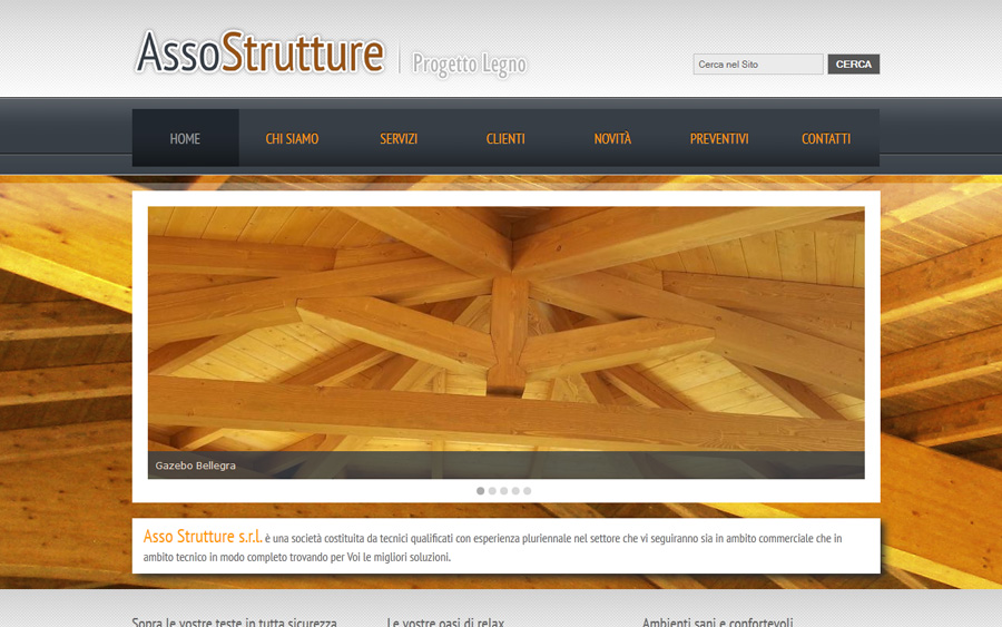 Realizzazione sito web istituzionale per la società Asso Strutture srl