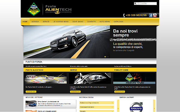 Realizzazione sito web per De Paolis Auto - Autofficina, centro revisioni auto fino a 35 q.li Genazzano (RM)