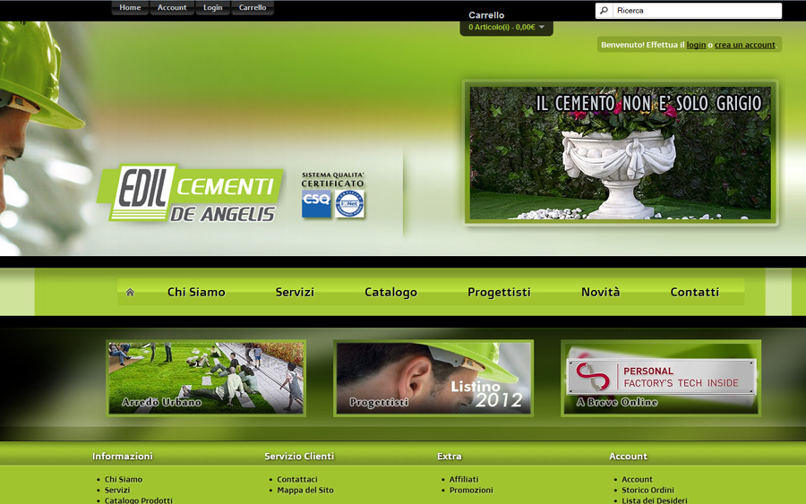 Realizzazione sito web istituzionale per la Edil Cementi De Angelis srl