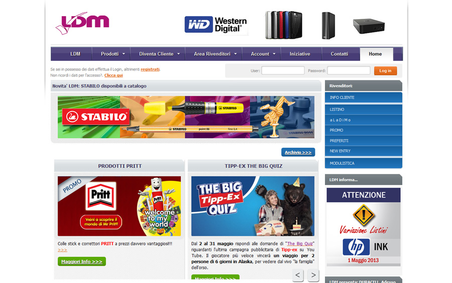 Realizzazione sito web E-Commerce per Ldm srl - consumabili originale e cancelleria