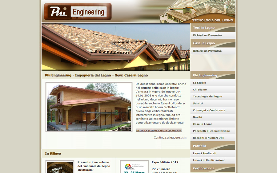 Realizzazione sito web per Phi Engineering srl
