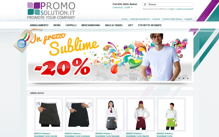 Realizzazione sito web E-Commerce per Promosulition di Dario Nicolosi
